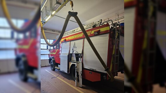 Ein Einsatzfahrzeug der Freiwilligen Feuerwehr in Burg Stargard wurde bei einem Einbruch demoliert. © FF Burg Stargard 