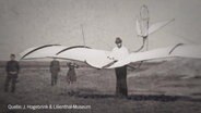 Schwarz-weiß-Bild vom Flugpionier Otto Lilienthal. © NDR 