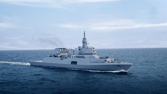 So sieht der Fregattenentwurf MEKO A-400 Air & Missile Defense (AMD) von Schiffbauer Thyssenkrupp Marine Systems aus. © TKMS 