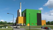 Das Modell einer Klärschlamm-Verbrennungsanlage der Firma EEW (Energy from Waste). © NDR 