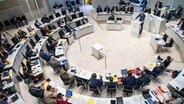 Sitzung des Landtags in Schwerin. © Jens Büttner/dpa +++ dpa-Bildfunk +++ Foto: Jens Büttner/dpa +++ dpa-Bildfunk +++