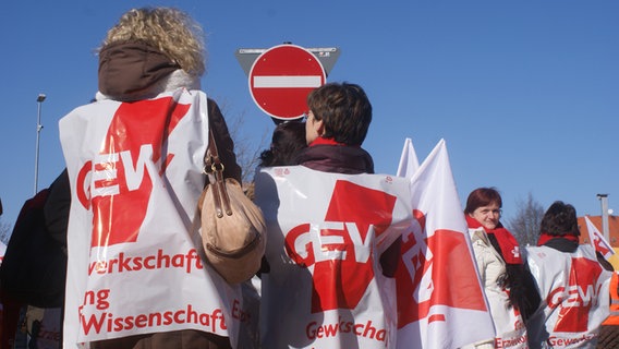 Lehrer demonstrieren in Schwerin. © NDR Foto: Wolfram Dietrich