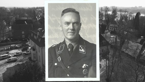 Schwarz-weiß Bild von Ludwig Oldach in Uniform © Landesarchiv 