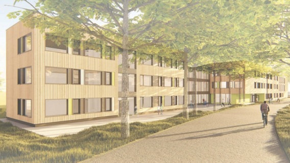 Schulneubau Gymnasium Bad Doberan Architekturzeichnung 2024 © matrix architektur gmbh 