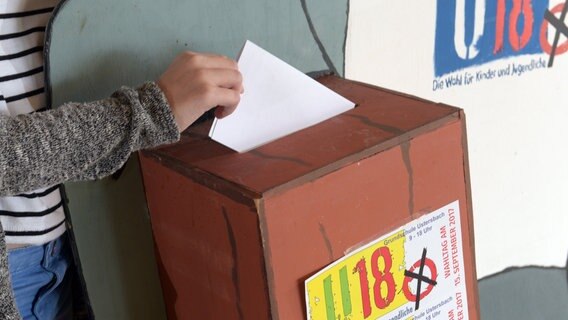 Kinder und Jugendliche konnten bei der U18-Bundestagswahl ihre Kreuze machen. Die Ergebnisse weichen teils deutlich von der politischen Präferenz der Erwachsenen ab. (Themenbild) © dpa-Bildfunk Foto: Stefan Puchner/dpa