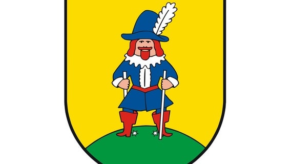 Das Wappen von Pinnow: Ein stilisiertes Petermännchen © Pinnow 