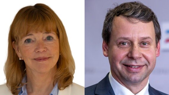 Die AfD-Politikerin Inken Arndt und der CDU-Politiker Michael Sack in einer Collage © NDR Foto: NDR