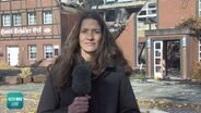 NDR MV Live Reporterin Martina Scheller in Groß Strömkendorf. © NDR 