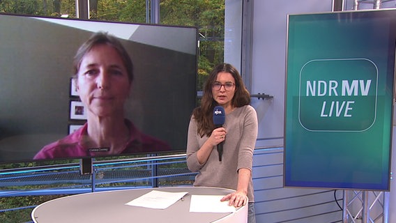 NDR MV Live Moderatorin Franziska Amler mit Corinna Cwielag, BUND. © NDR 