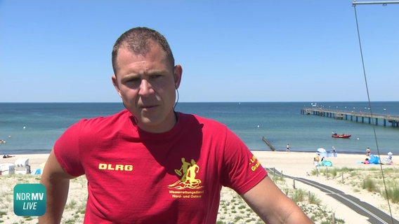 André Rieckhoff, Vorstand der DLRG Ortsgruppe in Graal-Müritz André Rieckhoff, Vorstand der DLRG Ortsgruppe in Graal-Müritz © NDR
