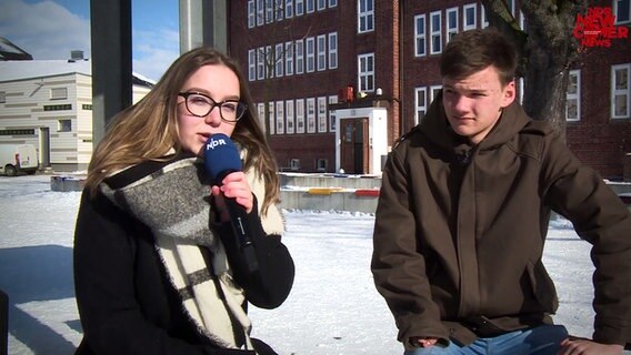 Stralsunder Schüler im Interview © NDR Foto: NDR Newcomernews