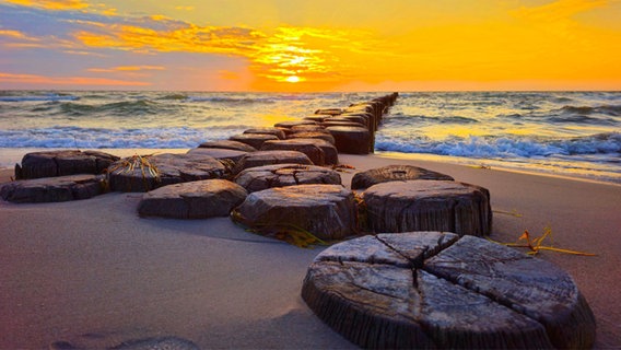 Sonnenuntergang am Strand von Kühlungsborn. © NDR Foto: Torsten Krahn aus Rostock