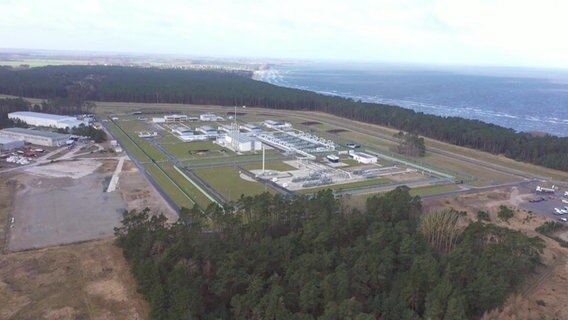 Blick auf das Gelände der Ostseepipeline Nord Stream 1 in Lubmin bei Greifswald. © NDR 