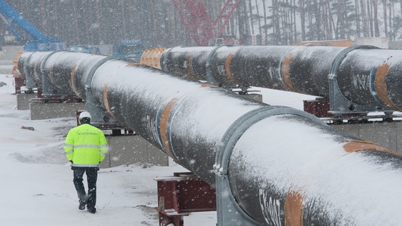 Blick auf den Baustandort der Anlandestelle der Ostsee-Erdgaspipeline © dpa - Bildfunk Foto: Stefan Sauer