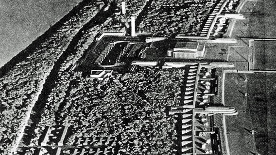 Foto des Architekturmodells des Seebads Prora auf der Insel Rügen aus dem Jahr 1939 © Dokumentationszentrum Prora 