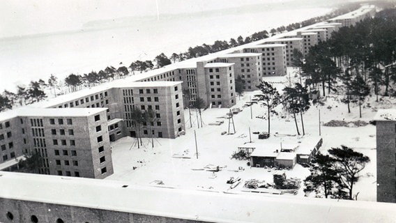 Das Seebad Prora auf der Insel Rügen (Aufnahme Anfang 1940) © Dokumentationszentrum Prora 