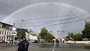Ein Regenbogen am Sonnabend in der Rostocker Innenstadt © NDR Fotograf: Isabel Lerch