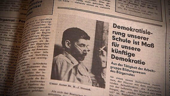 Eine Seite aus der DDR-Zeitung "Bügerrat". © NDr 
