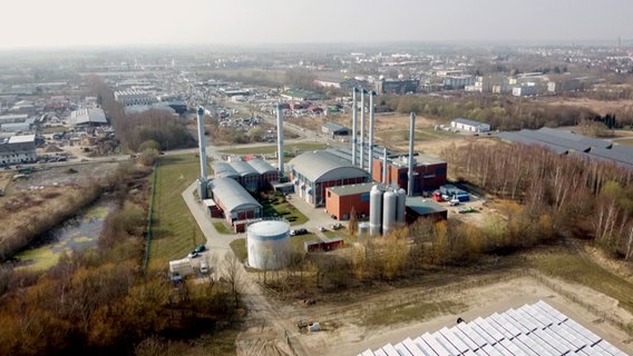 Luftaufnahme vom den Greifswalder Stadtwerken © NDR 
