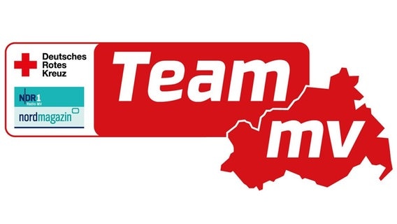 Das rote Logo für das Team MV von DRK und NDR in Mecklenburg-Vorpommern  Foto: Deutsches Rotes Kreuz