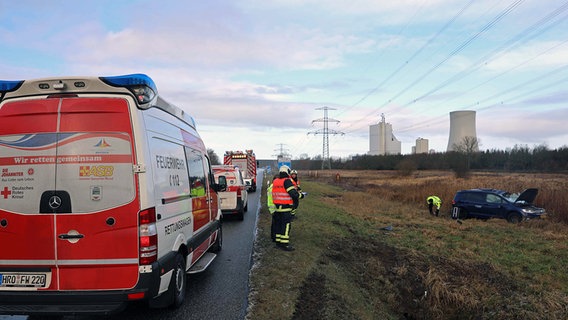 Glättebedingter Unfall auf der A19 bei Rostock © Stefan Tretropp Foto: Stefan Tretropp