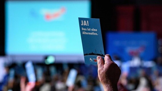 Der AfD Landesparteitag Niedersachsen in Braunschweig © dpa-Bildfunk Foto: Swen Pförtner