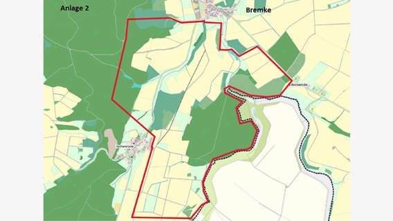 Eine Karte zeigt ein Sperrgebiet im Landkreis Göttingen. © Landkreis Göttingen 