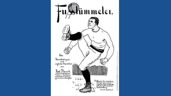 Titelseite der Streitschrift "Fusslümmelei – Über Stauchballspiel und englische Krankheit" des Stuttgarter Turnlehrers Karl Planck aus dem Jahre 1894.  