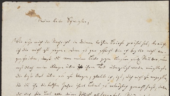 Ein Brief aus dem Jahr1777, geschrieben von Lessing © Herzog August Bibliothek Wolfenbüttel 
