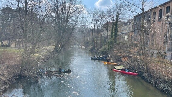 Kanus auf der Oker in Braunschweig © NDR Foto: Lydia Callies