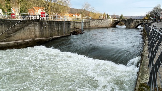 Hier soll die Werrawelle in Hann. Münden angelegt werden. © NDR Foto: Bärbel Wiethoff