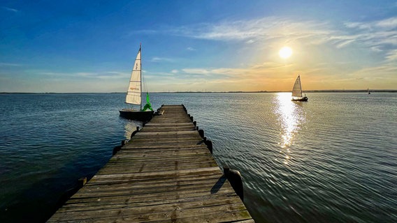 Der Dümmer See in Lembruch bei Sonnenuntergang im Landkreis Diepholz. © NDR Foto: Petra Quade