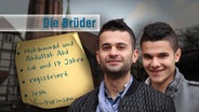 Die Brüder Mohammad und Abdullah Abd im Portrait, daneben ihr Steckbrief. © NDR 