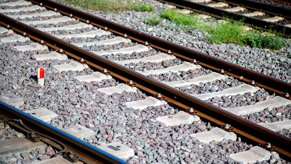 Gleise liegen im Schotterbett einer Bahnstrecke. © picture alliance/dpa/Hauke-Christian Dittrich Foto: Hauke-Christian Dittrich