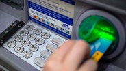 Eine Hand steckt eine Bankkarte in einen Geldautomaten © picture alliance/dpa/dpa-Zentralbild | Fernando Gutierrez-Juarez Foto: Fernando Gutierrez-Juarez