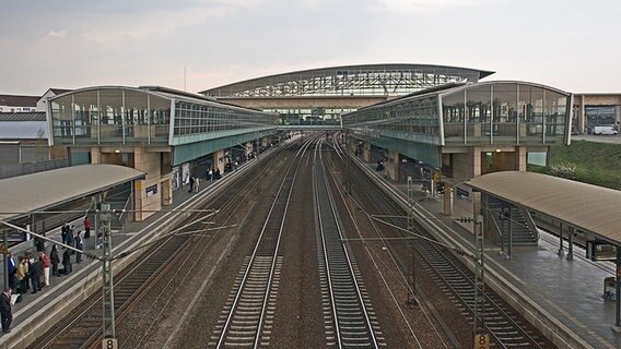 Der Bahnhof Hannover Messe Laatzen.  Foto:  Sven Storbeck