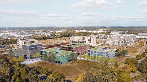 Garbsen aus der Luft fotografiert © Region Hannover 