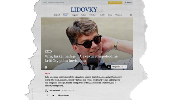 Ein Screenshot eines Onlineartikels der Zeitung "Lidovky" über die Hundekot-Attacke von Marco Goecke © Lidovky 