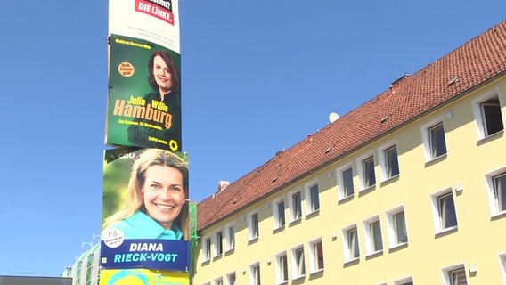 Wahlplakate hängen in Hannover. © NDR 