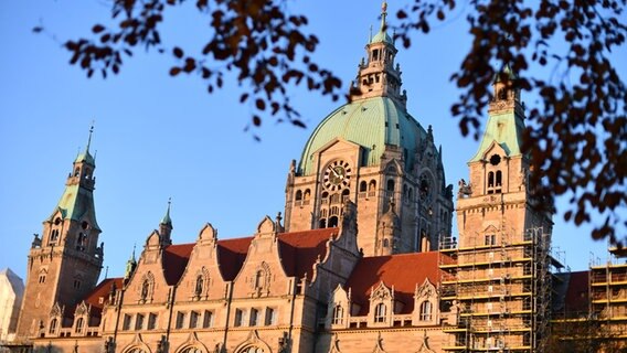 Blick auf das Neue Rathaus in Hannover. © picture alliance/Frank May Foto: Frank May