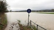 Die Weser ist bei Hameln über die Ufer getreten. © NDR Foto: Wilhelm Purk