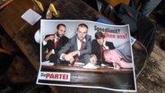 Plakat von "Die Partei" - "Speedlimit? Ohne uns!" © NDR Foto: Birgit Reichardt
