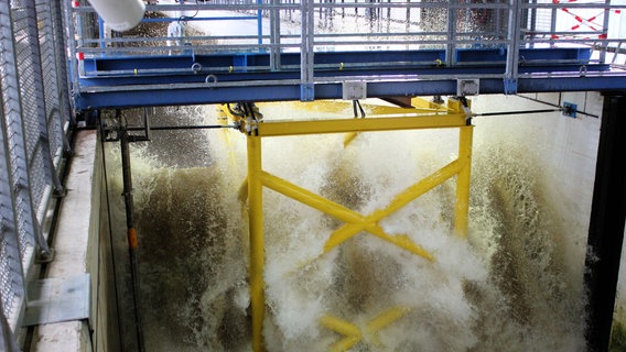 Brechende Welle auf Jacket-Struktur © Leibniz Universität Hannover 