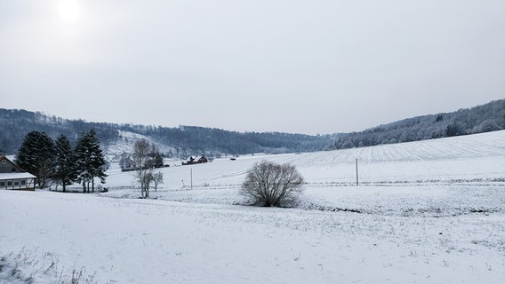 Schnee im Weserbergland © NDR Foto: Jasmin Anderten