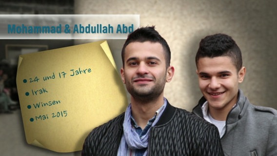 Mohammad und Abdullah Abd werden auf einem Steckbrief vorgestellt. © NDR Foto: NDR Grafik