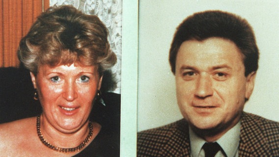 Polizeifotos zeigen die 46 jährige Ingrid W. aus Uelzen und ihren 43-jährigen Freund, Bernd-Michael K. aus Hannover, die in einem Waldgebiet bei Göhrde (Niedersachsen) im Juni 1989 ermordet wurden. © dpa-Bildfunk 