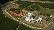 Ein Luftbild vom 17.08.2008 zeigt das Gelände des Erkundungsbergwerks in Gorleben. © dpa-Bildfunk Foto: Stefan Rampfel