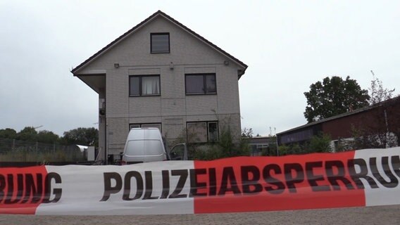 Der Einsatzort in Harsefeld an dem ein 40-Jähriger von der Polizei erschossen wurde. © TV-Elbnews 
