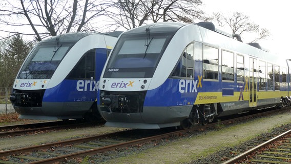 Zwei "Erixx"-Züge nebeneinander. © Ndr.de Foto: Karsten Schulz