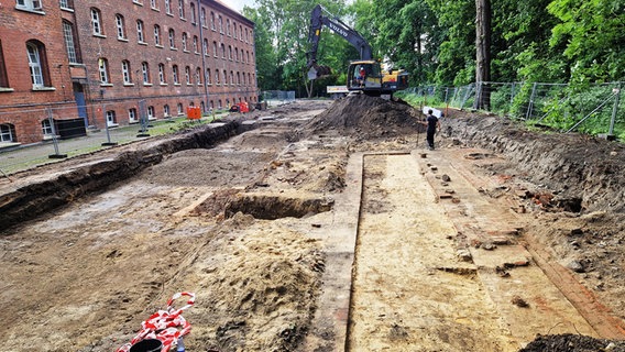 Archäologische Ausgrabungen in  der Innenstadt Lüneburgs © NDR Foto: Janina Possel